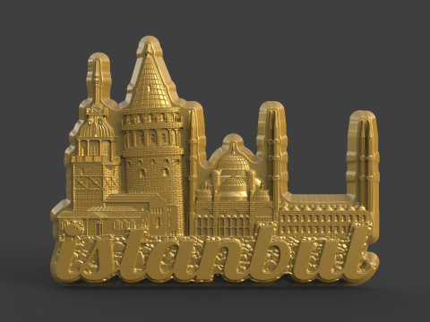 Istanbul souvenir bas relief 3D 打印模型