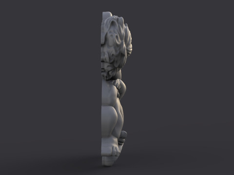 Sleeping baby angel bas relief 3D 프린트 모델