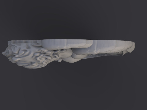 Sleeping baby angel bas relief 3D 프린트 모델