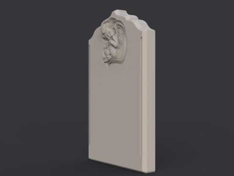 Baby angel tombstone 3D Print Model