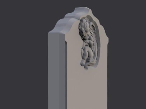 Baby angel tombstone 3D Print Model