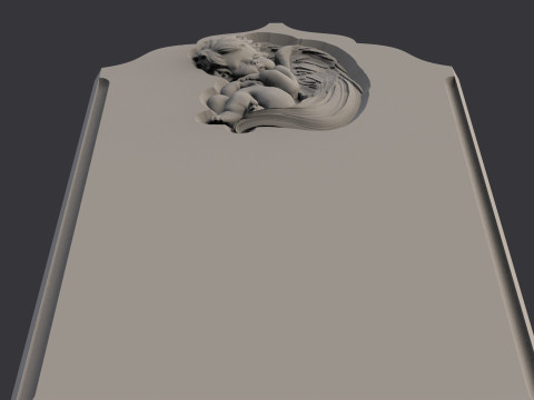 Baby angel tombstone 3D Print Model
