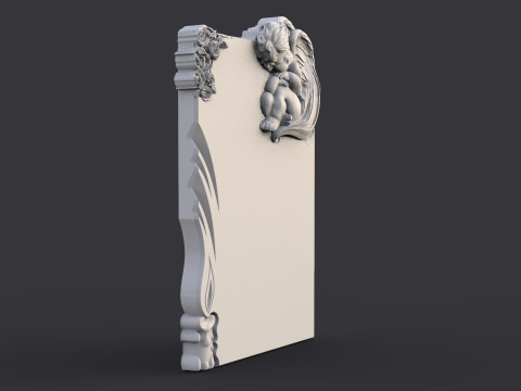 Baby angel tombstone 3D 프린트 모델