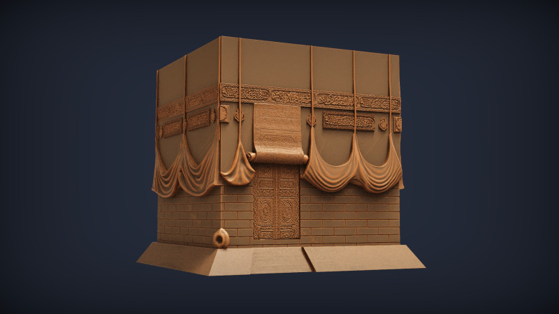 The Kaaba 3D 打印模型 .c4d .max .obj .3ds .fbx .stl .blend
