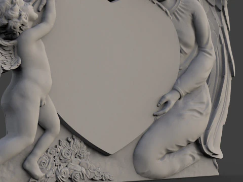 Mother and son tombstone 3D Print Model