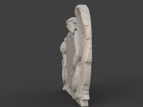 Mother and son tombstone 3D 프린트 모델