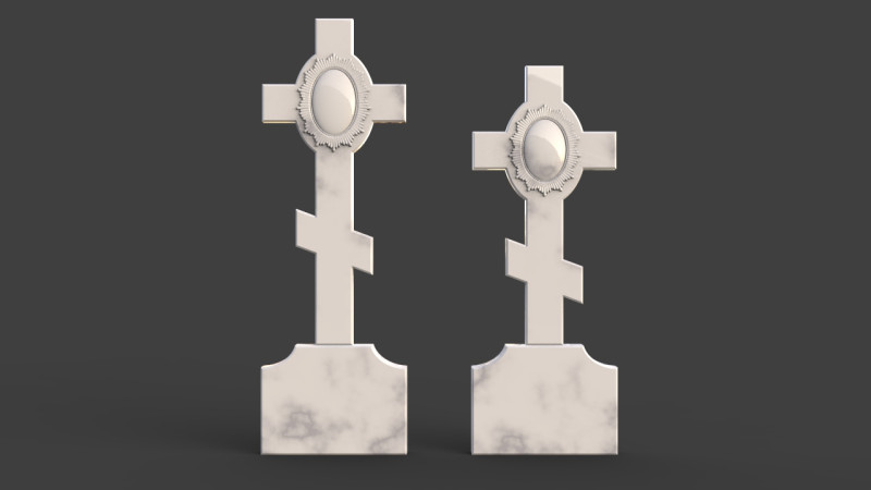Cross tombstone 3D printmodel .c4d .max .obj .3ds .fbx .stl .blend