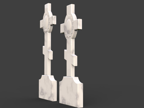 Cross tombstone 3D printmodel
