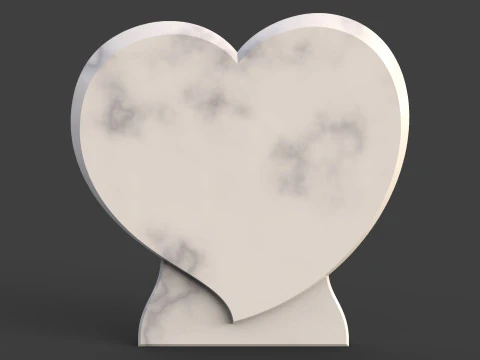 L&aacute;pida en forma de coraz&oacute;n Modelo de impresión 3D