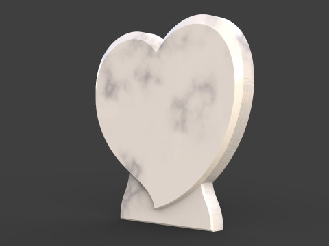 Heart shaped tombstone Modello di stampa 3D