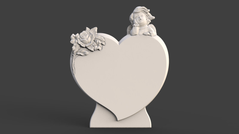 Angel Monument Tombstone 3D Принт Модель .c4d .max .obj .3ds .fbx .stl .blend 
