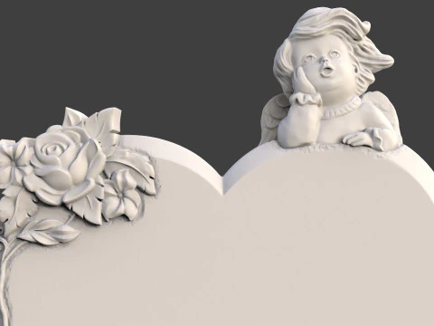 Angel Monument Tombstone 3D Print Model