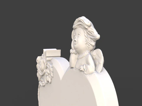 Angel Monument Tombstone 3D Print Model