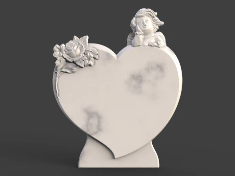 Angel Monument Tombstone 3D Print Model