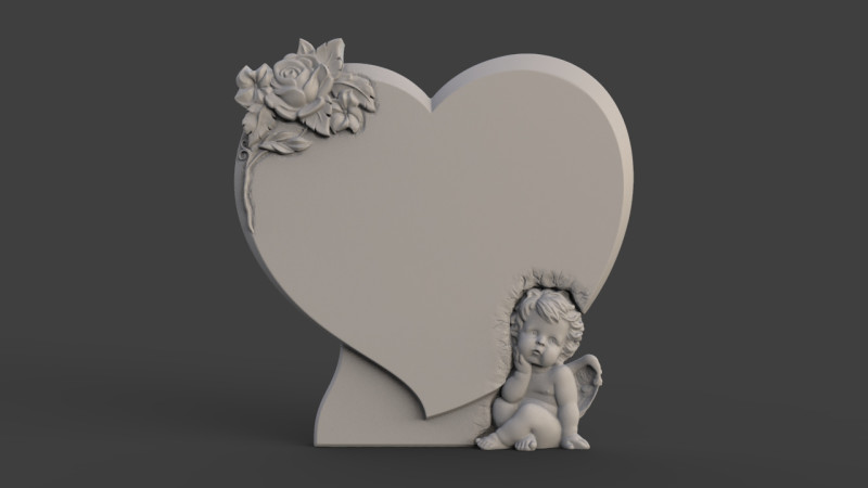 Angel Monument Tombstone Model do druku 3D .c4d .max .obj .3ds .fbx .stl .blend 