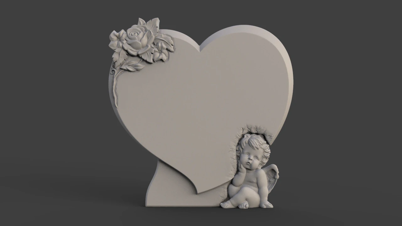 Angel Monument Tombstone 3D Print Model .c4d .max .obj .3ds .fbx .stl .blend 