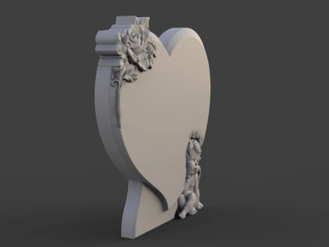 Angel Monument Tombstone 3D Print Model