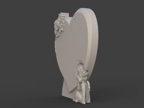 Angel Monument Tombstone 3D Print Model