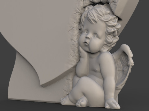 Angel Monument Tombstone Model do druku 3D