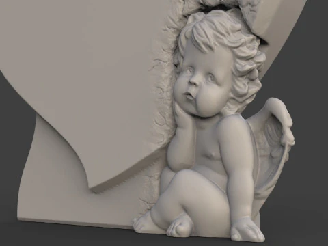Angel Monument Tombstone 3D Print Model
