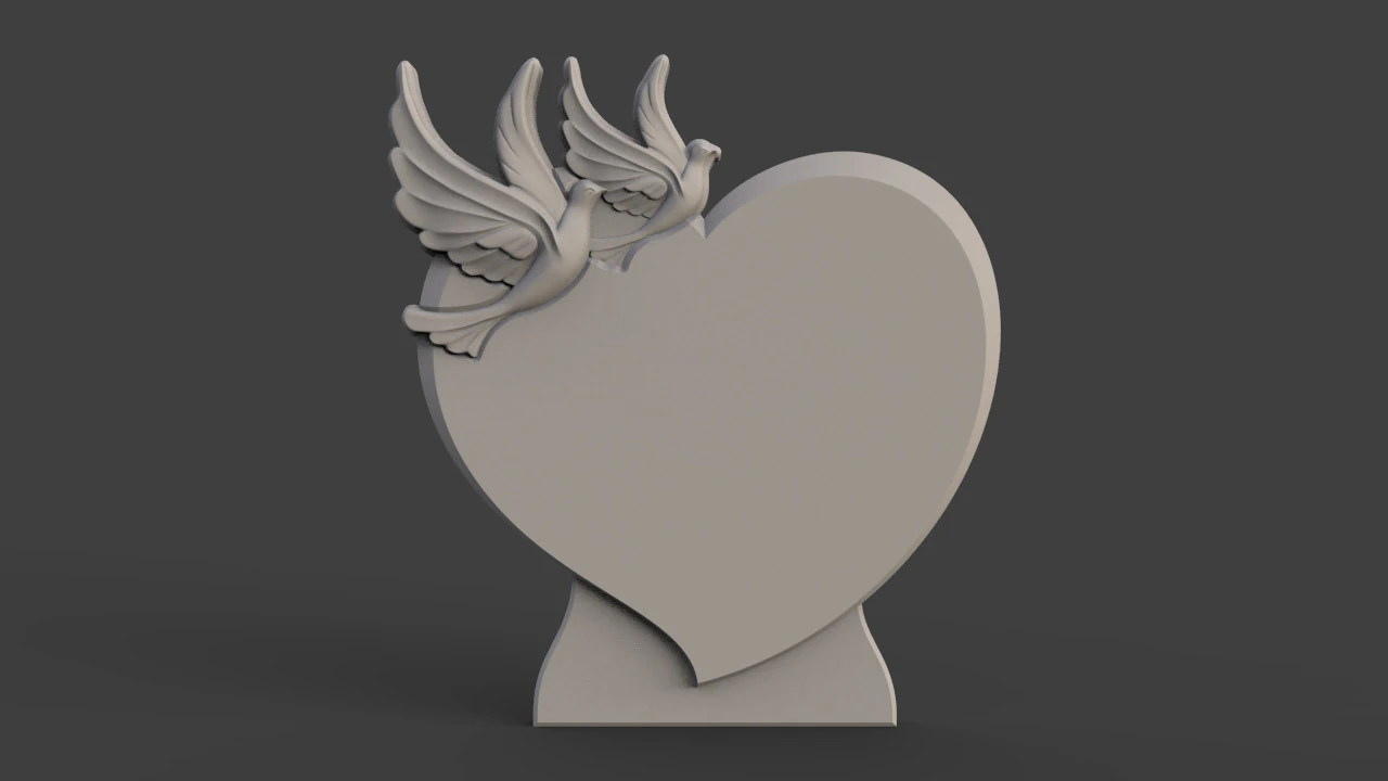 Herdenkingsgrafsteen 3D printmodel .c4d .max .obj .3ds .fbx .stl .blend 