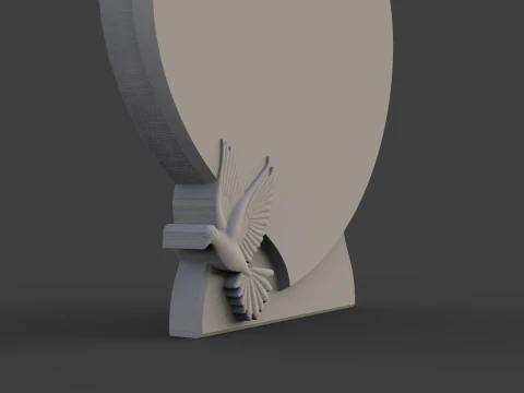 L&aacute;pide comemorativa Modelo de Impressão 3D