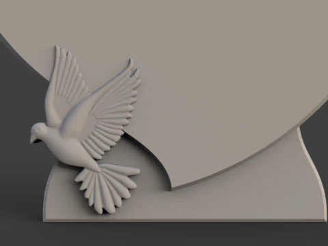 L&aacute;pide comemorativa Modelo de Impressão 3D