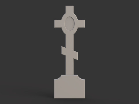 Cross Gravestone 3D Print Model