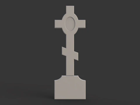 Cross Gravestone 3D Print Model