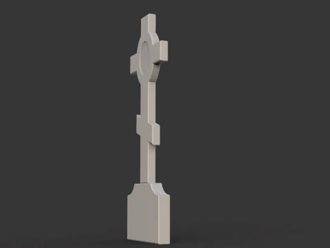 Cross Gravestone 3D Print Model
