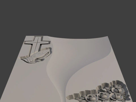 L&aacute;pide comemorativa Modelo de Impressão 3D