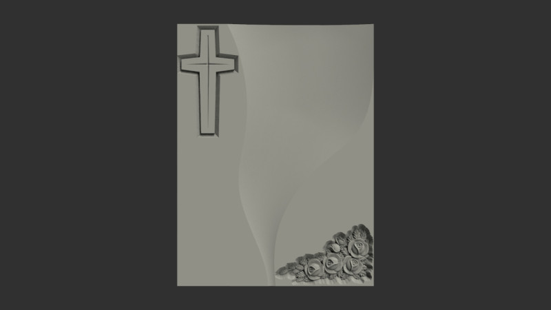 Memorial tombstone 3Dプリントモデル .c4d .max .obj .3ds .fbx .stl .blend 