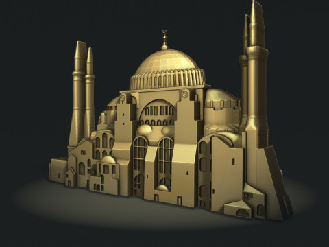 Hagia Sophia Bas Relief Modello di stampa 3D