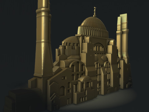 Hagia Sophia Bas Relief Modello di stampa 3D