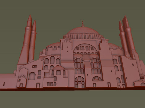 Hagia Sophia Bas Relief Modello di stampa 3D