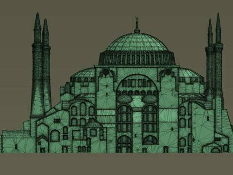 Hagia Sophia Bas Relief Modello di stampa 3D