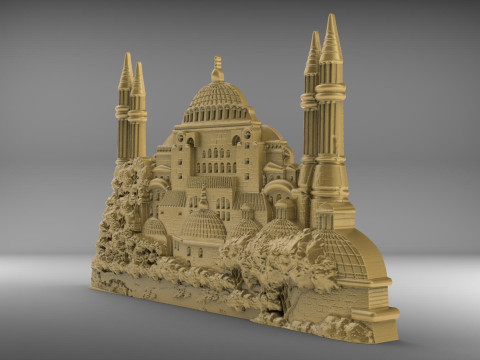 Hagia Sophia Bas Relief Modello di stampa 3D