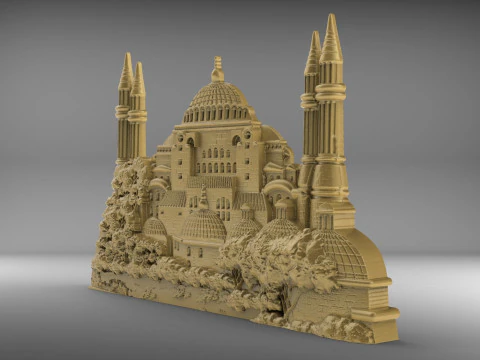 Hagia Sophia Bas Relief 3D Print Model