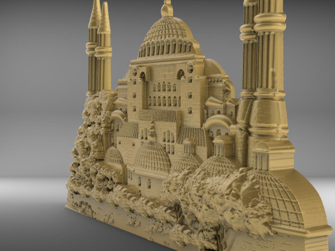 Hagia Sophia Bas Relief Modello di stampa 3D