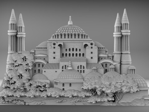 Hagia Sophia Bas Relief Modello di stampa 3D