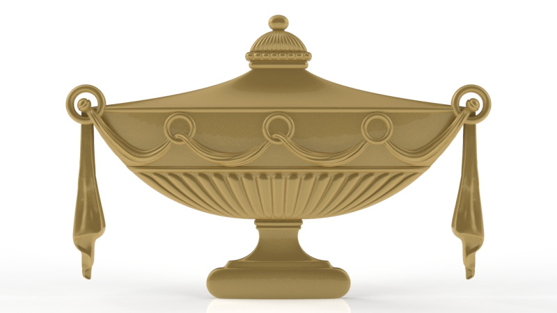 Bowl vase bas relief 3D 打印模型 .c4d .max .obj .3ds .fbx .stl .blend