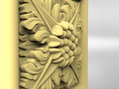 Rosette ornately carved wall plaque 3D Print Model