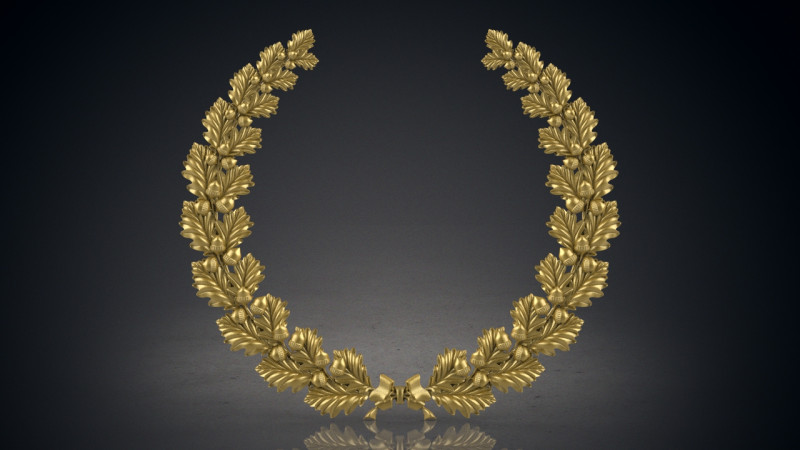 Wreath of oak leaves Modelo de Impressão 3D .c4d .max .obj .3ds .fbx .stl .blend