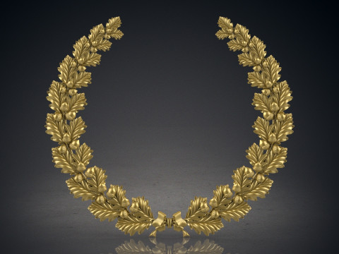 Wreath of oak leaves 3D printmodel