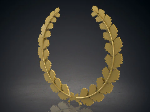 Wreath of oak leaves 3D Print Model
