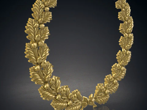 Wreath of oak leaves 3D Print Model