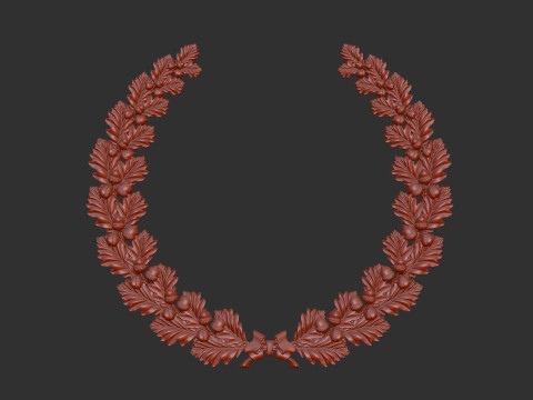 Wreath of oak leaves Modelo de Impressão 3D