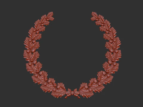 Wreath of oak leaves 3D Print Model