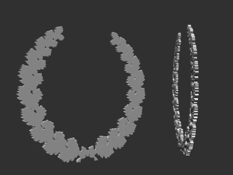 Wreath of oak leaves 3D Print Model