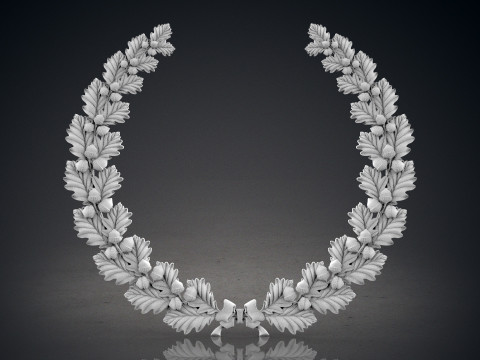 Wreath of oak leaves Modelo de Impressão 3D